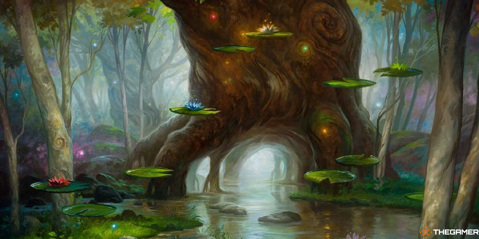 Image of the fabled passage card in Magic: The Gathering, with art by Howard Lyon