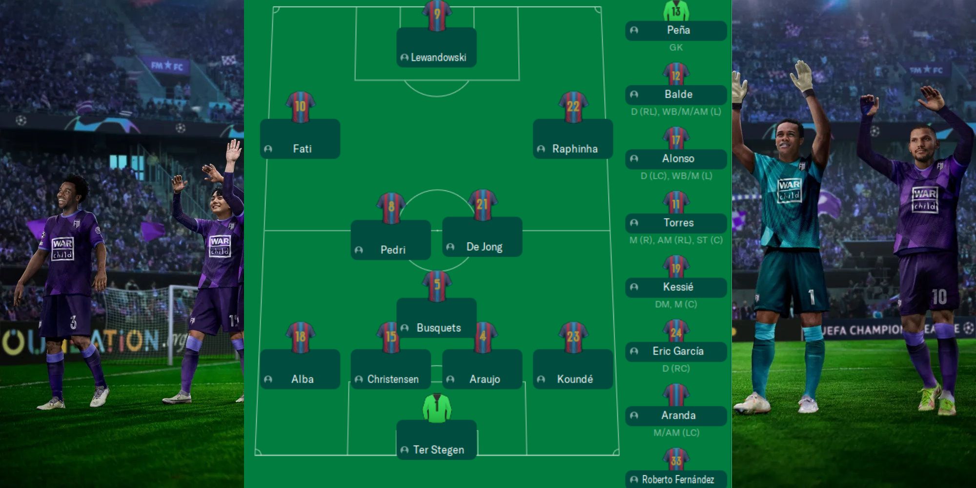 Football Manager 2023 Shot Of Barcelona Tactics Screen