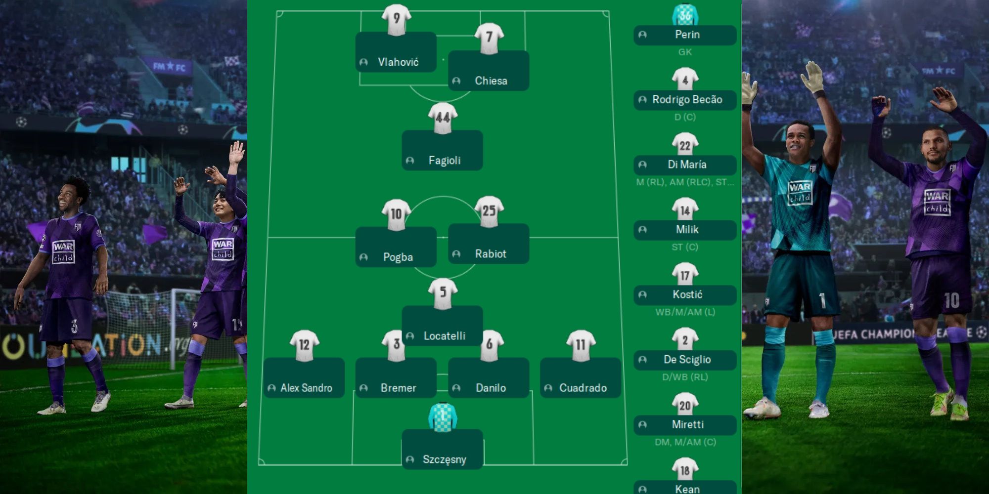 Football Manager 2023 Shot Of Juventus Tactics Screen