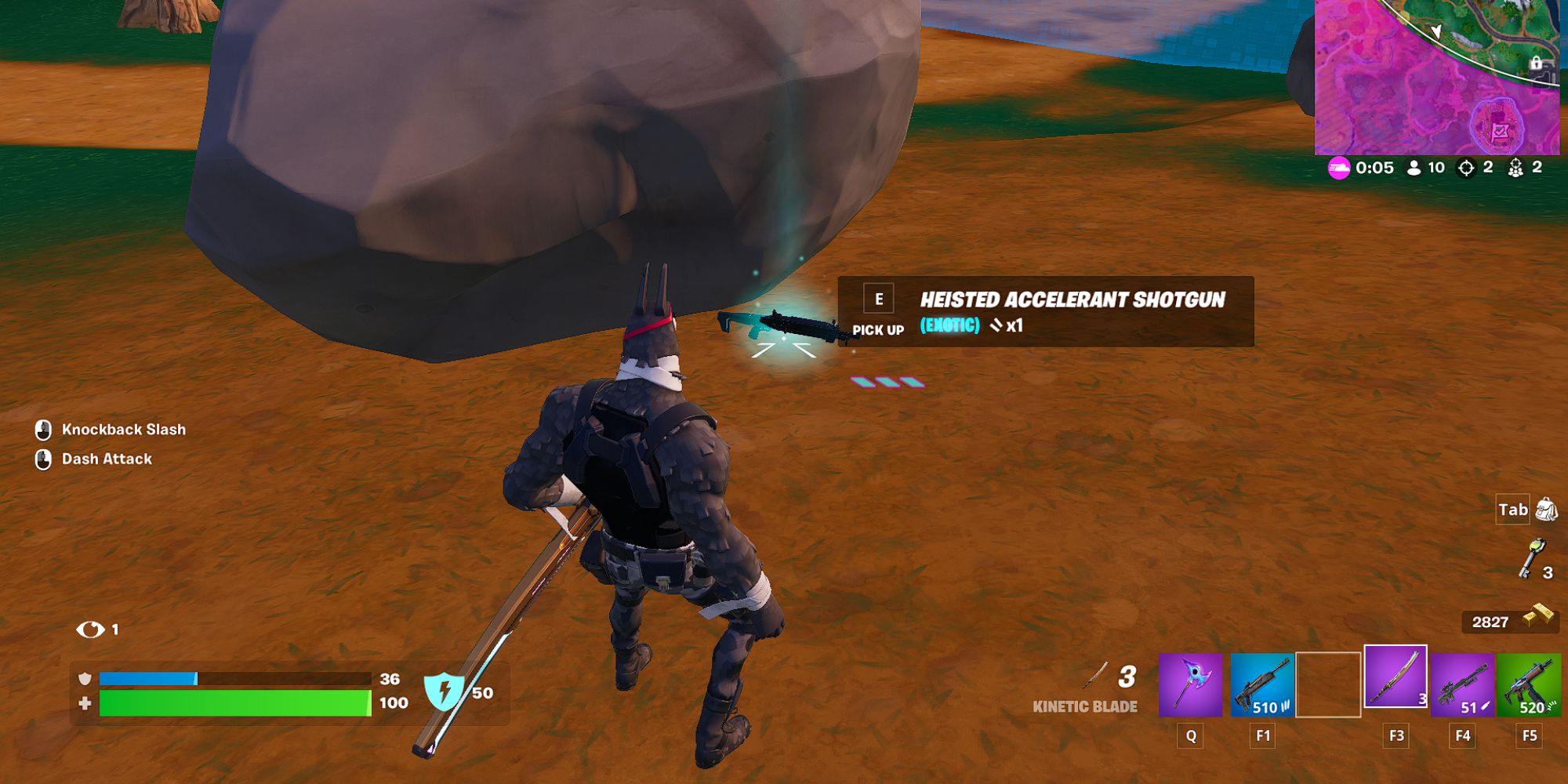 Fortnite Lt. John Llama Finding a Heisted Accelerant Shotgun