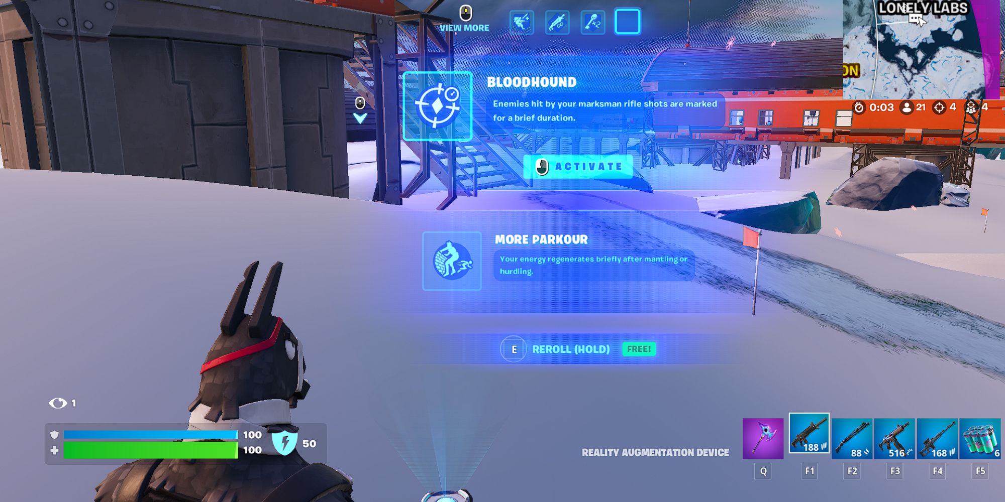 Fortnite Lt. John Llama Unlocking the Bloodhound Augment