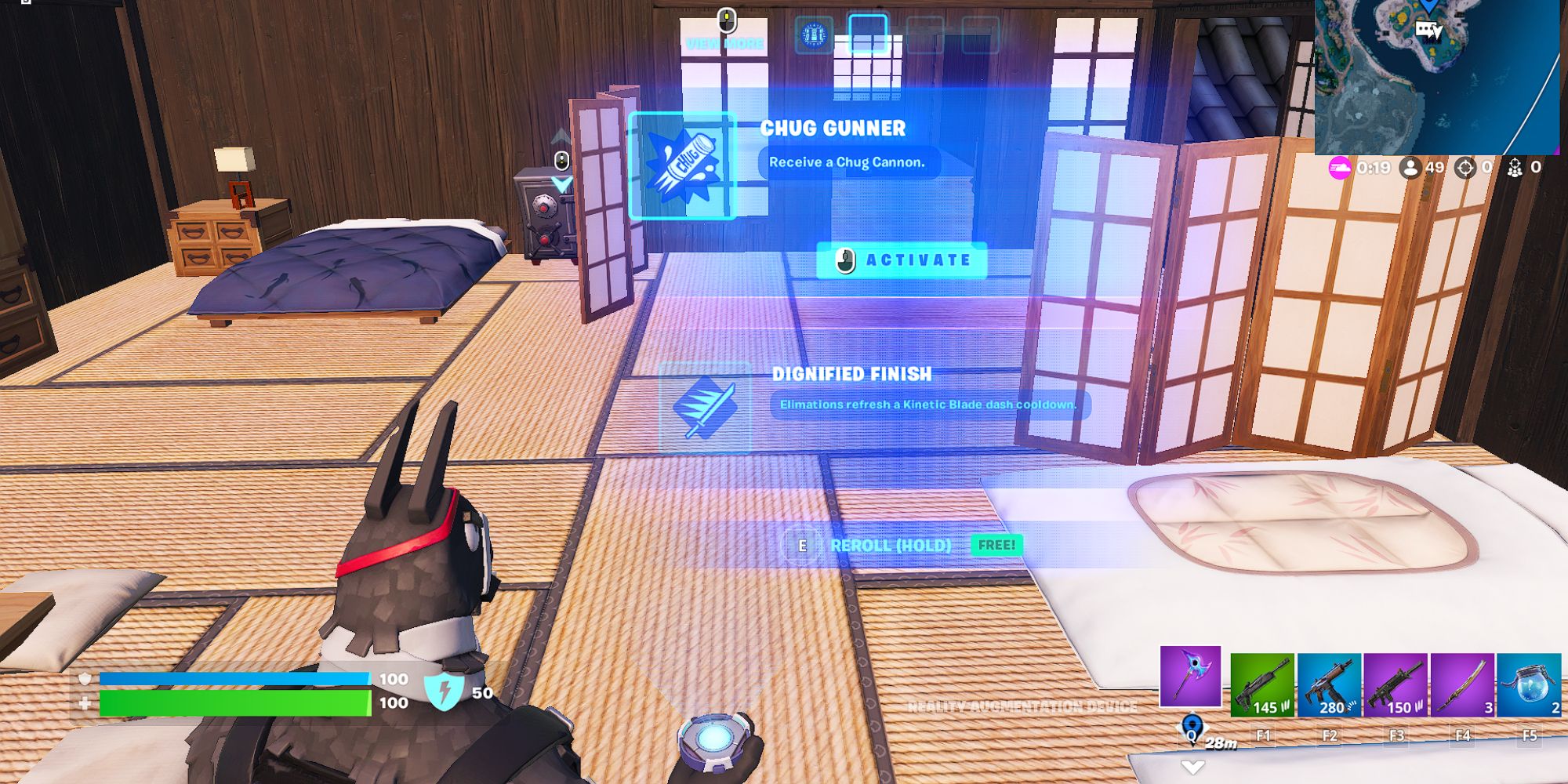 Fortnite Lt. John Llama Unlocking the Chug Gunner Augment