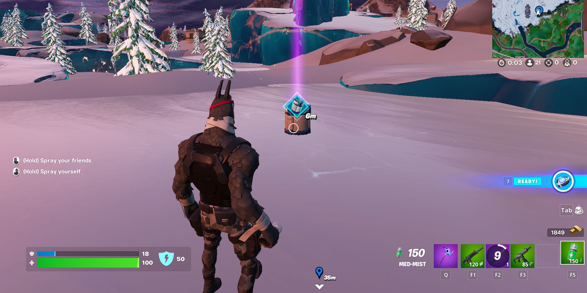 Fortnite Lt. John Llama Opening a Combat Cache