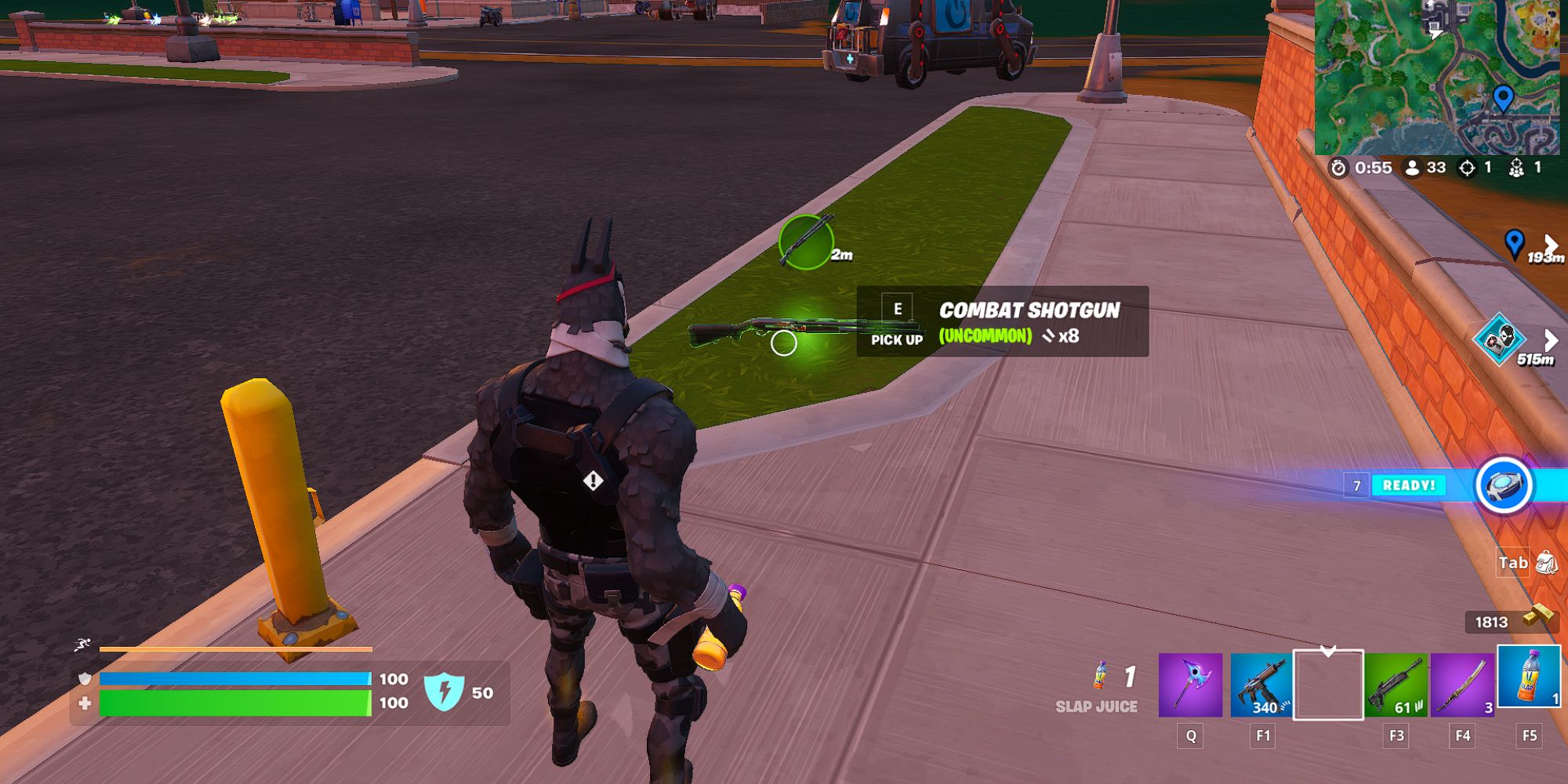 Fortnite Lt. John Llama Finding a Combat Shotgun