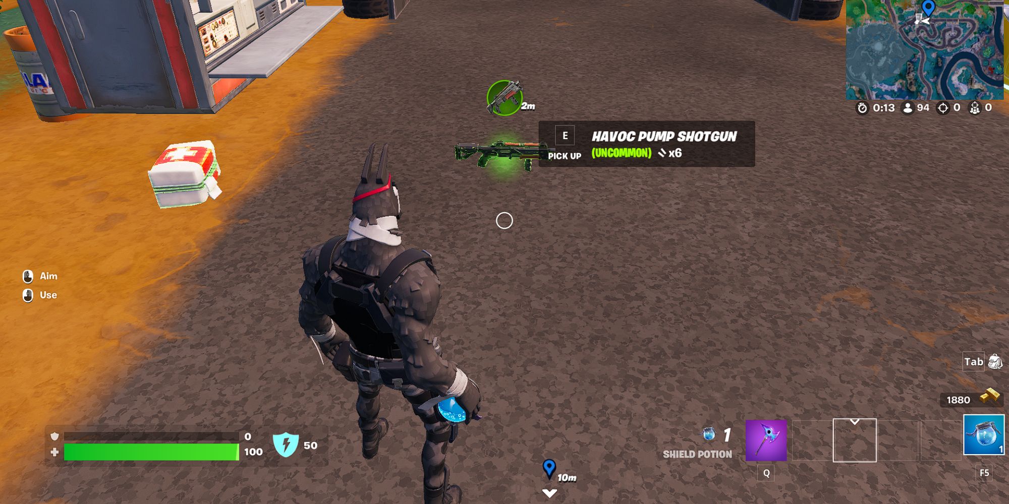 Fortnite Lt. John Llama Finding a Havoc Pump Shotgun