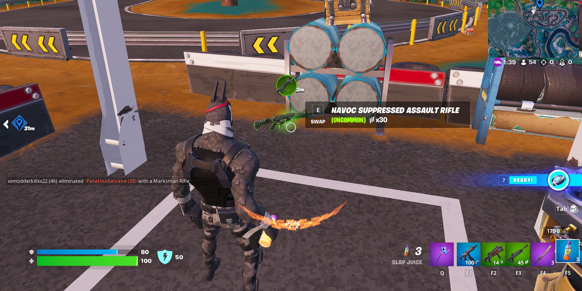 Fortnite Lt. John Llama Finding a Havoc Suppressed Rifle