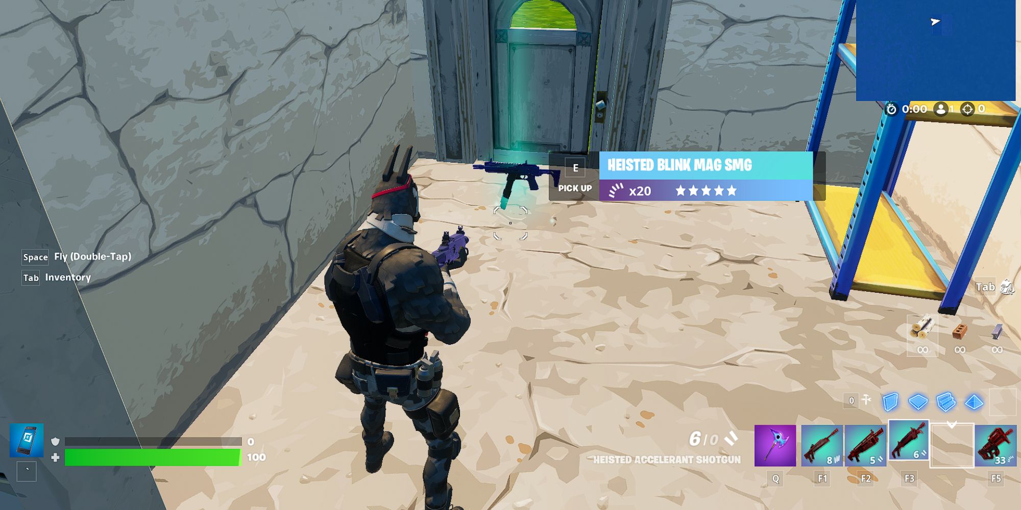 Fortnite Lt. John Llama Finding a Heisted Blink Mag SMG