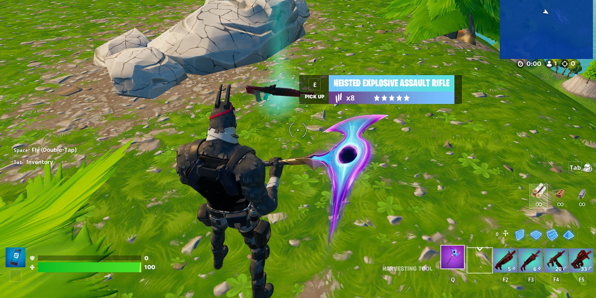 Fortnite Lt. John Llama Finding a Heisted Explossive Assault Rifle