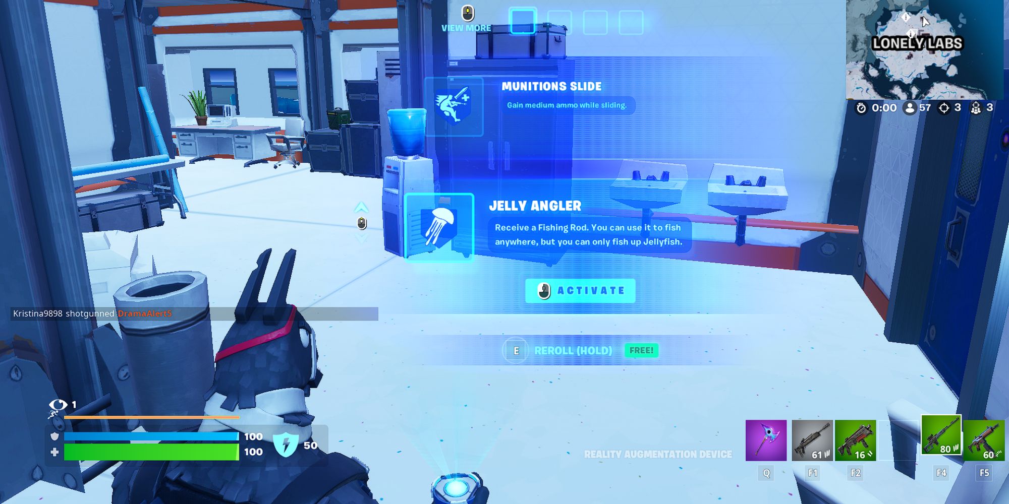 Fortnite Lt. John Llama Unlocking the Jelly Angler Augment