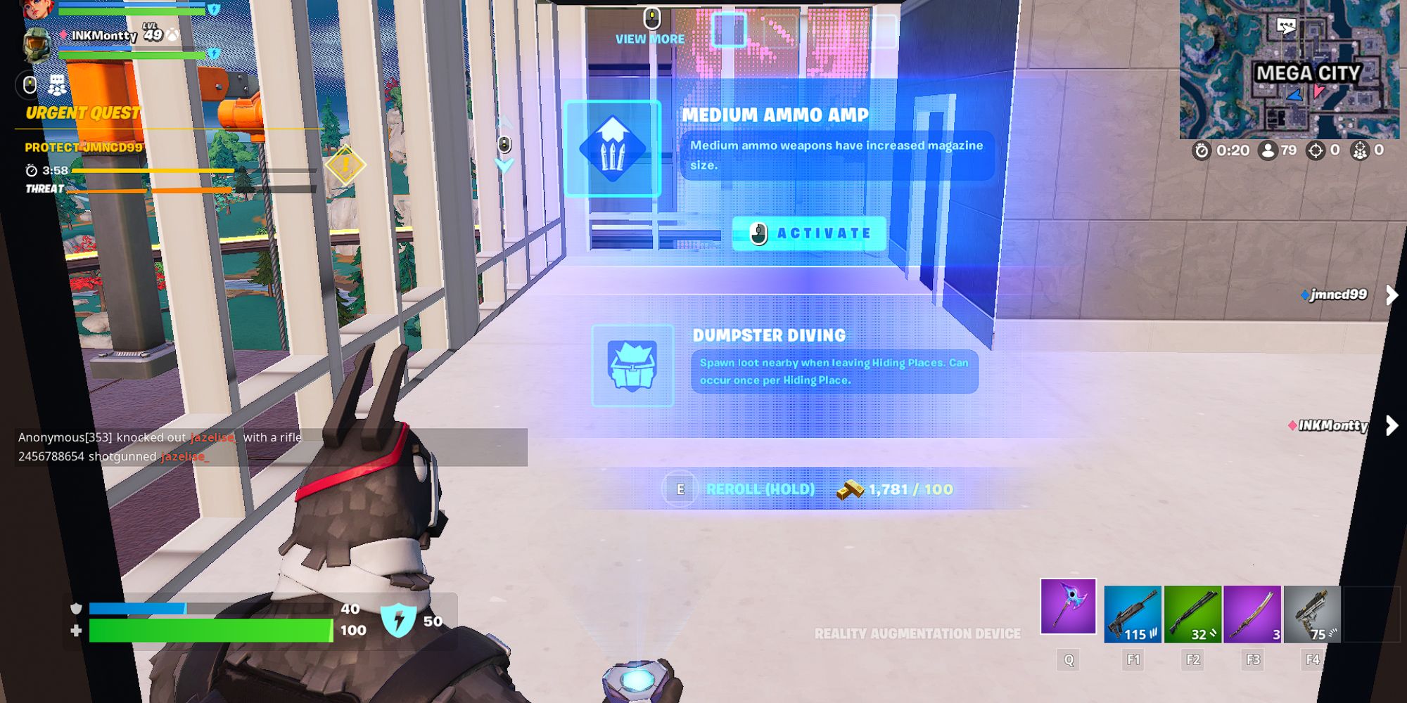 Fortnite Lt. John Llama Unlocking the Medium Ammo Amp Augment