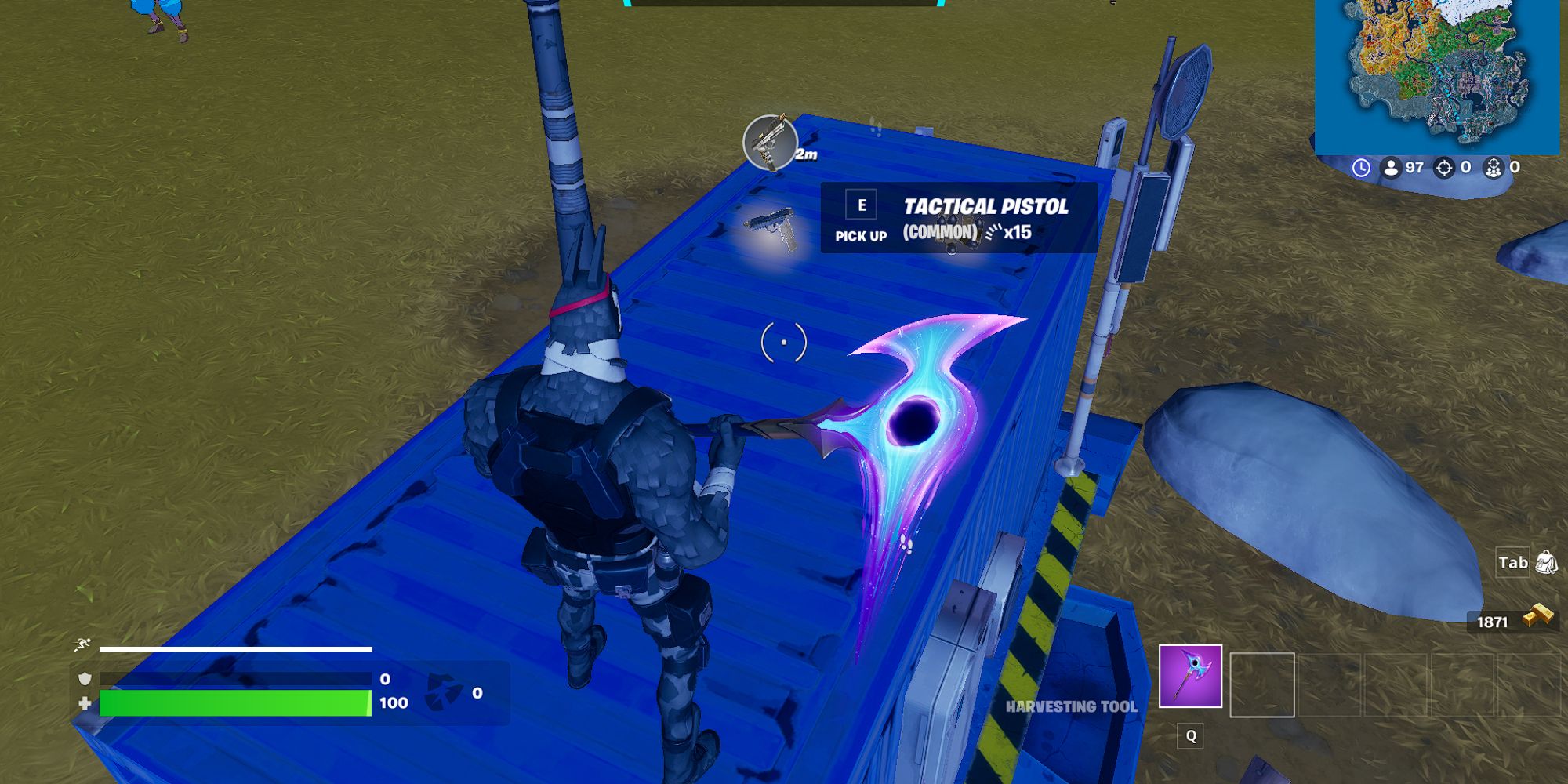 Fortnite Lt. John Llama Finding a Tactical Pistol