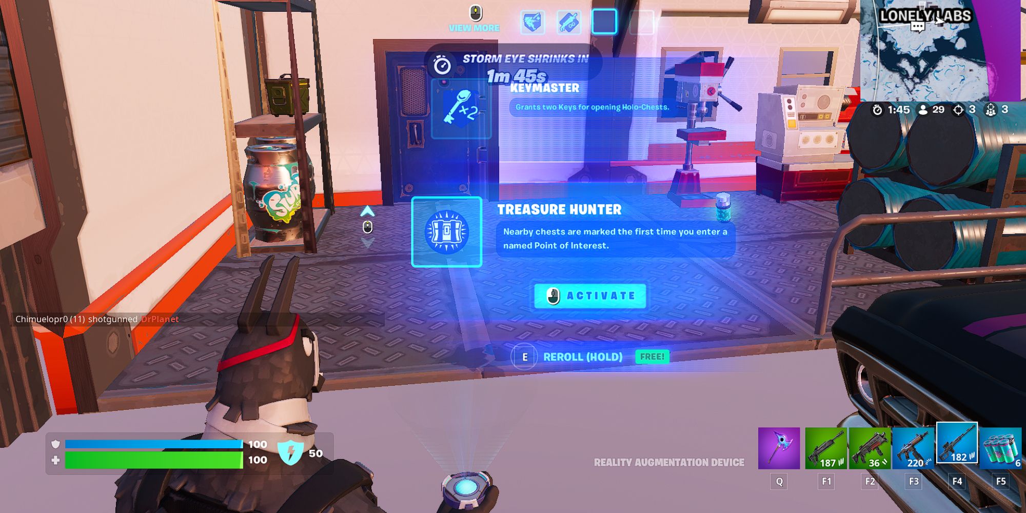 Fortnite Lt. John Llama Unlocking the Treasure Hunter Augment