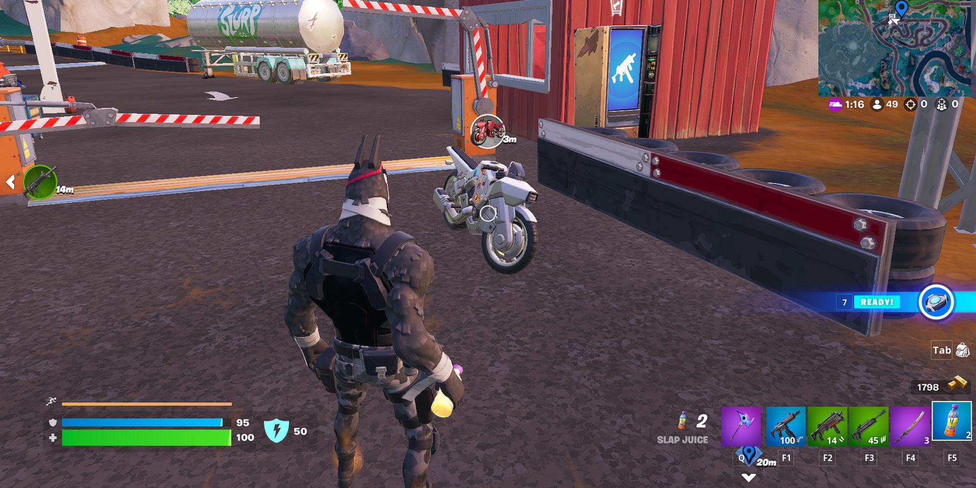 Fortnite Lt. John Llama Staring At a Victory Crown Rouge