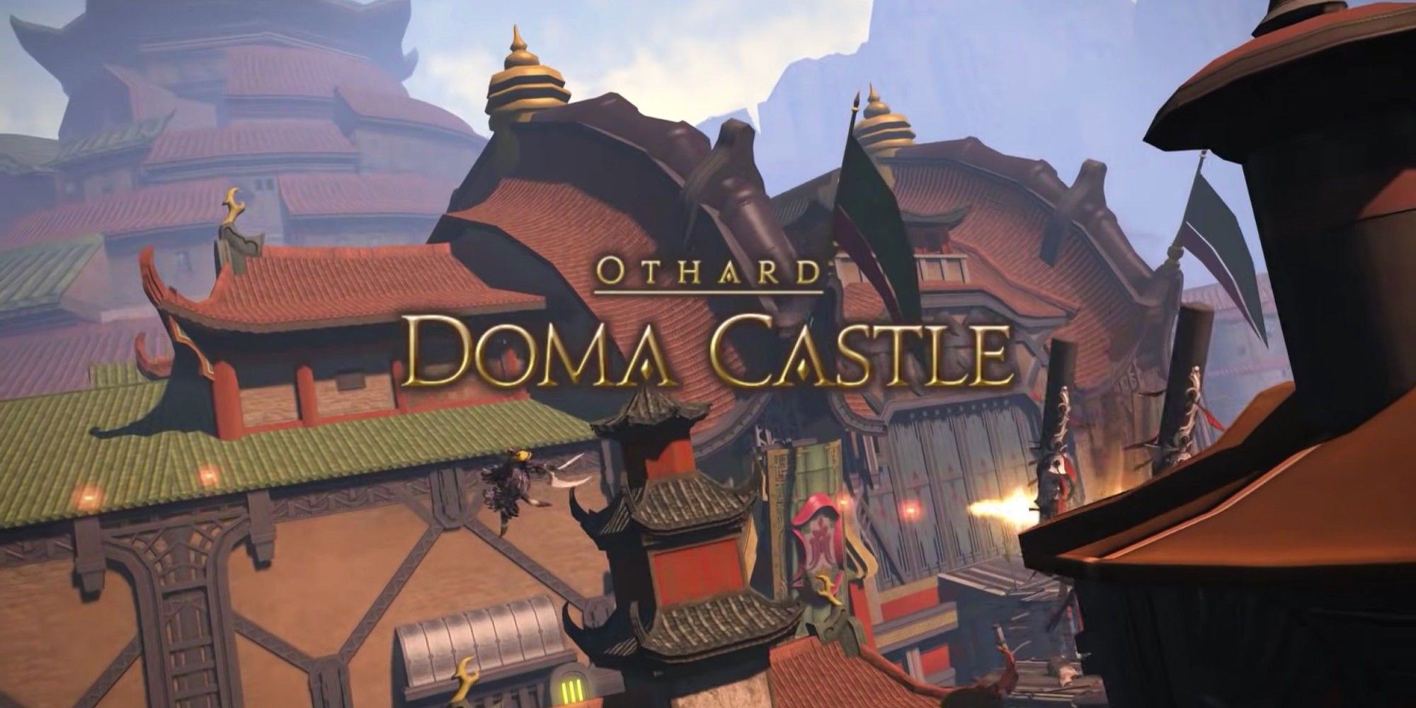 The title sits in front of the Castle as the camera pans over the battle