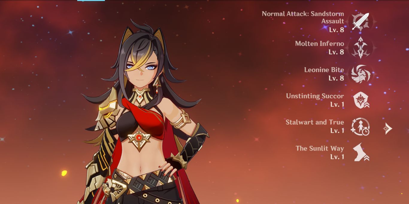 Genshin Impact Dehya Talent Screen