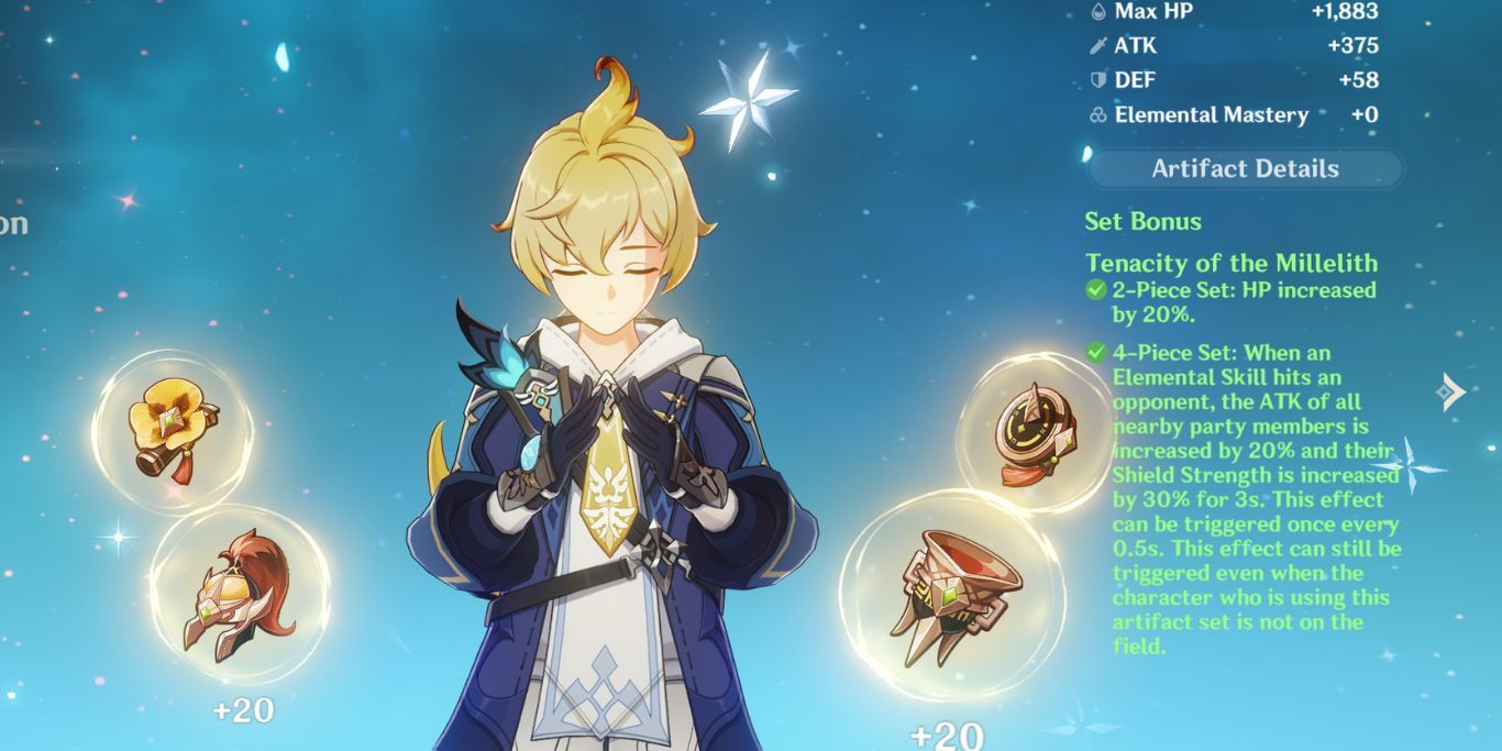 Genshin Impact Mika Artifact Screen