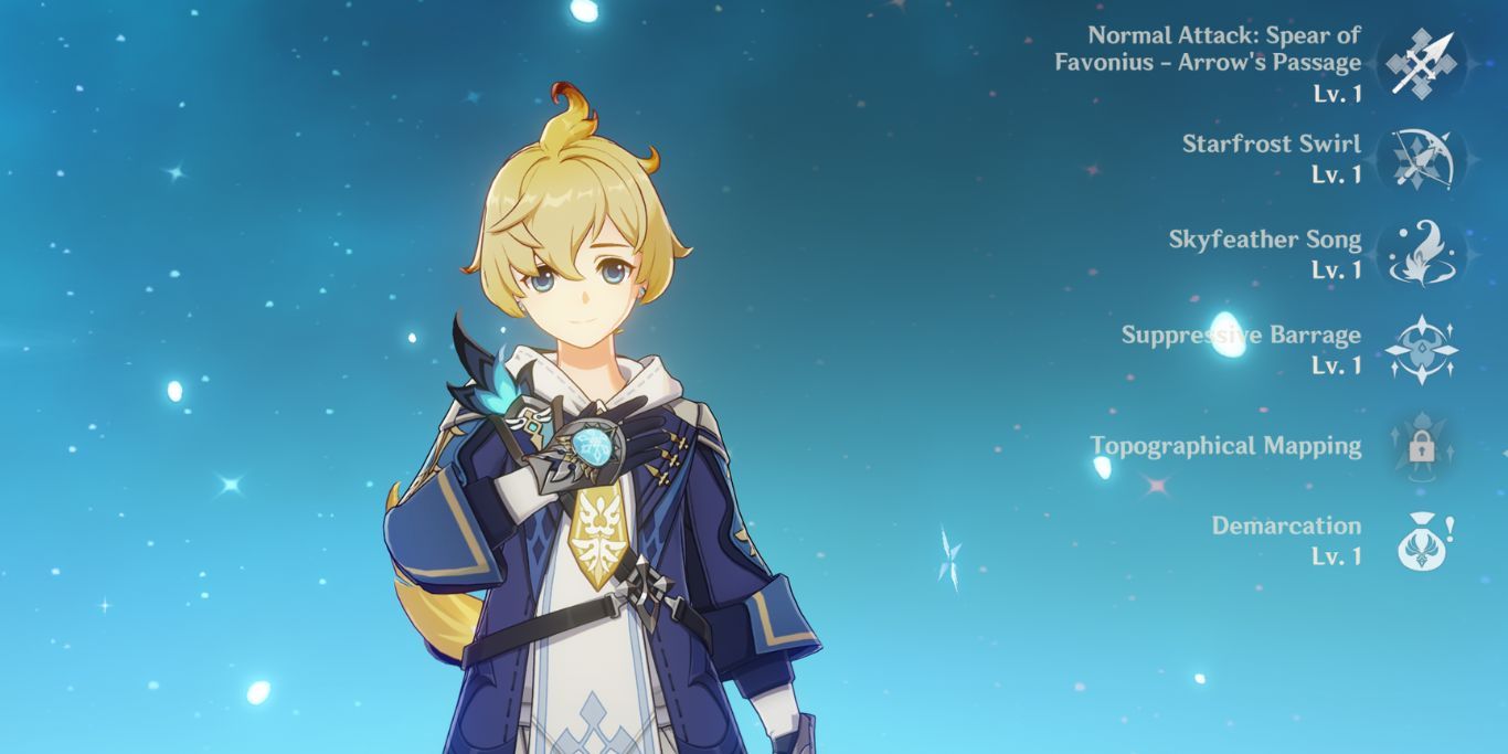 Genshin Impact Mika Talent Screen