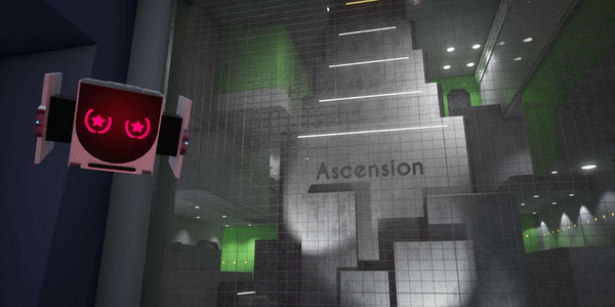 gravitas large scifi facility with ascension on the wall