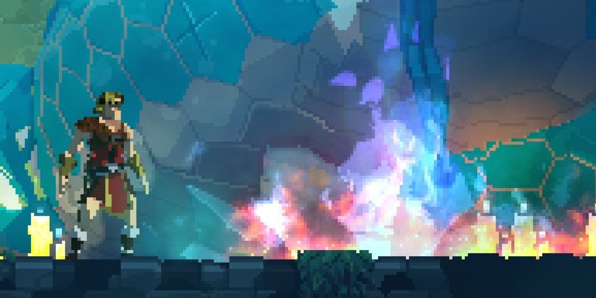 A screenshot of the Holy Water weapon in Dead Cells: Return to Castlevania.