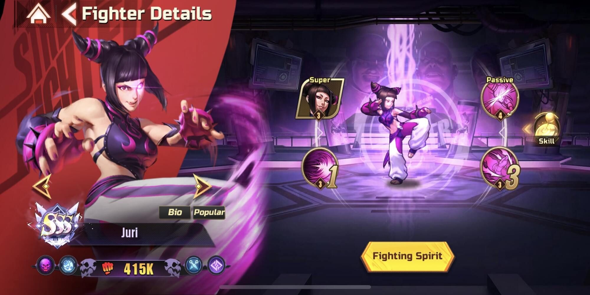Juri's Fighter Details