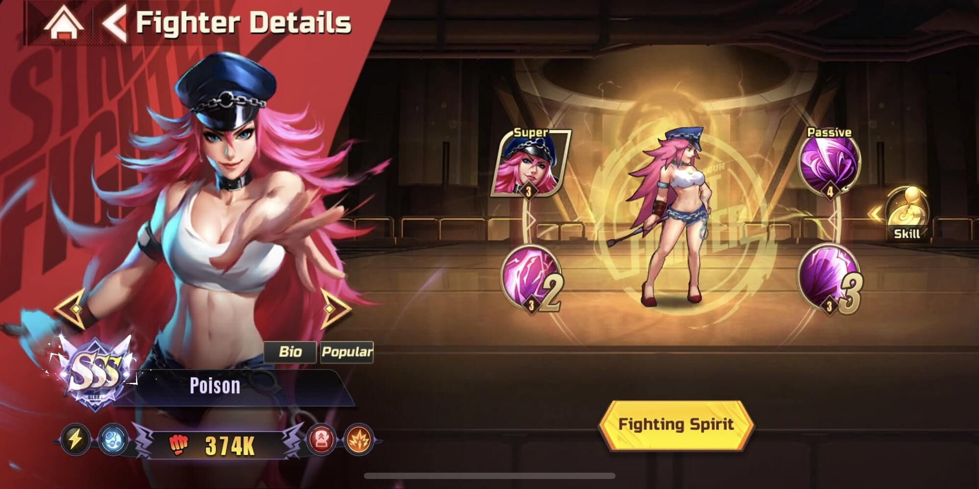 Poison's Fighter Details
