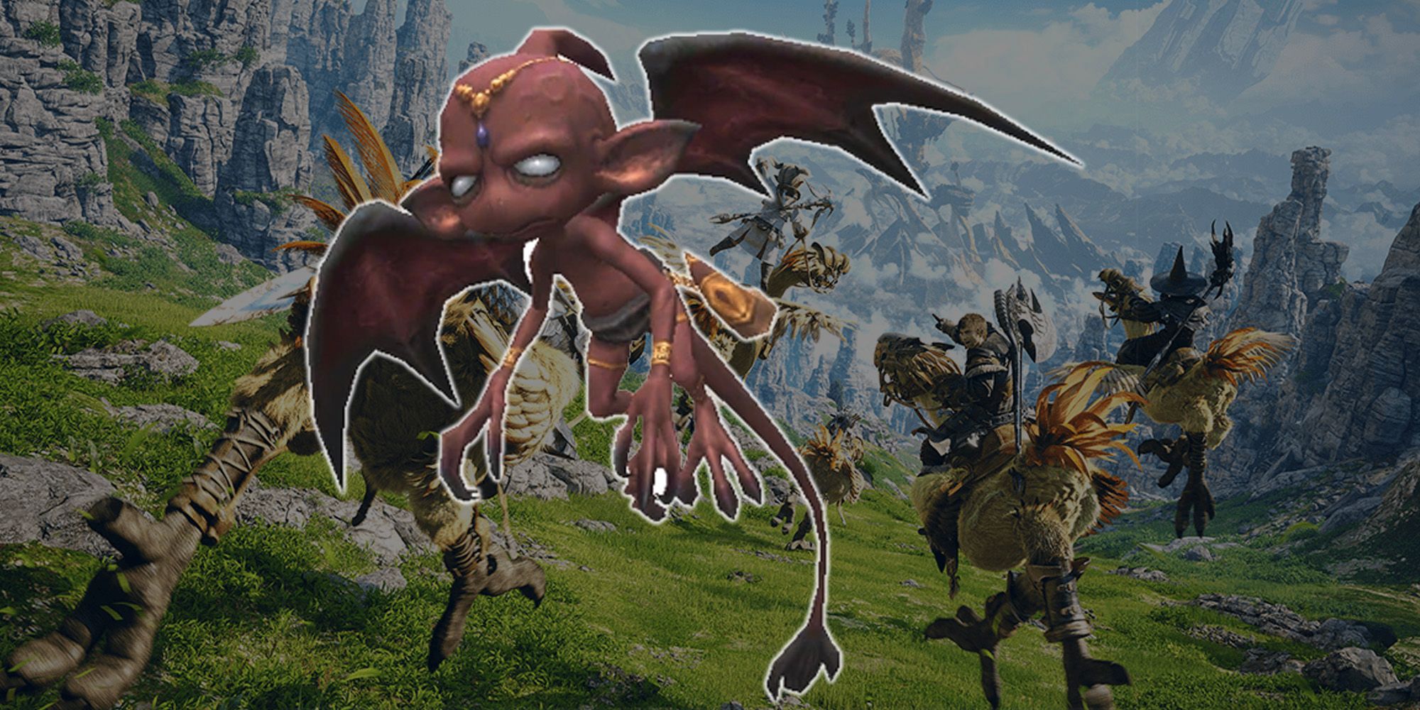 imp flying in the air looking for prey