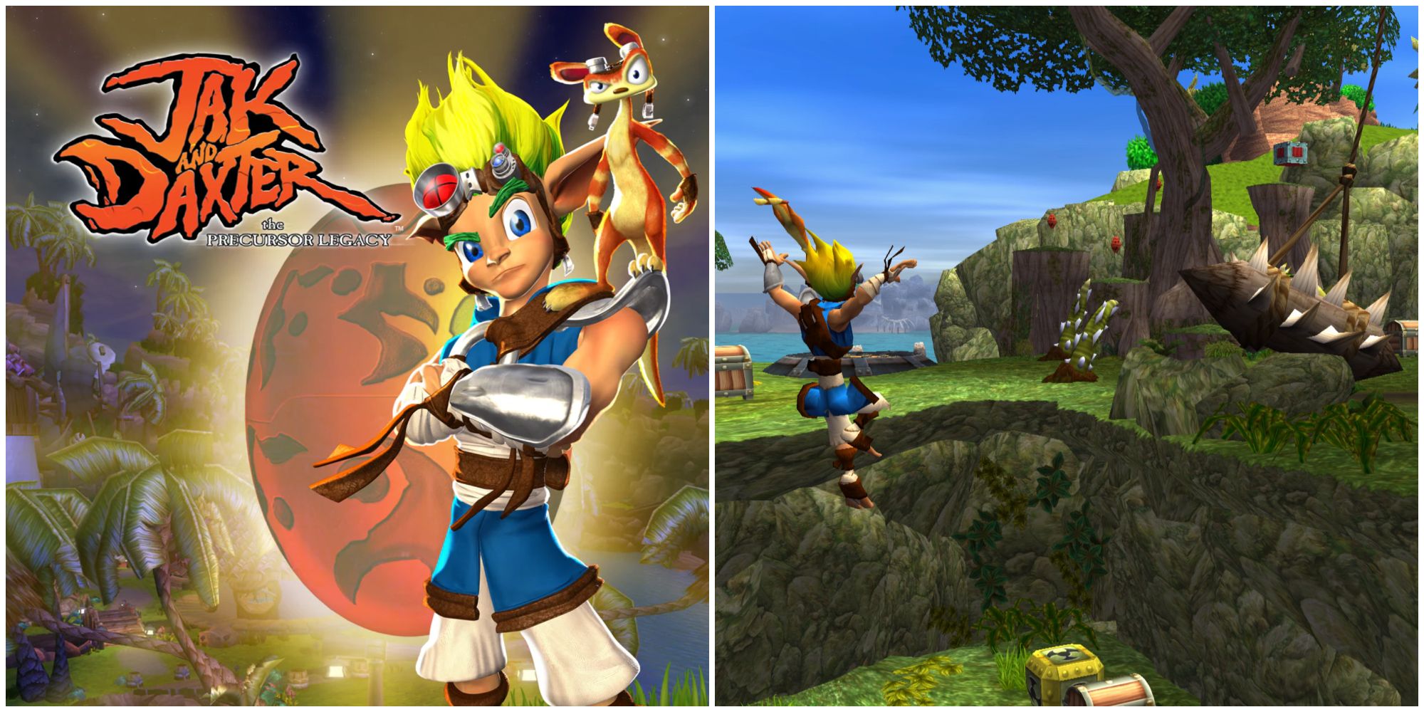 Jak and Daxter the Precusor Orb - boxart and gameplay