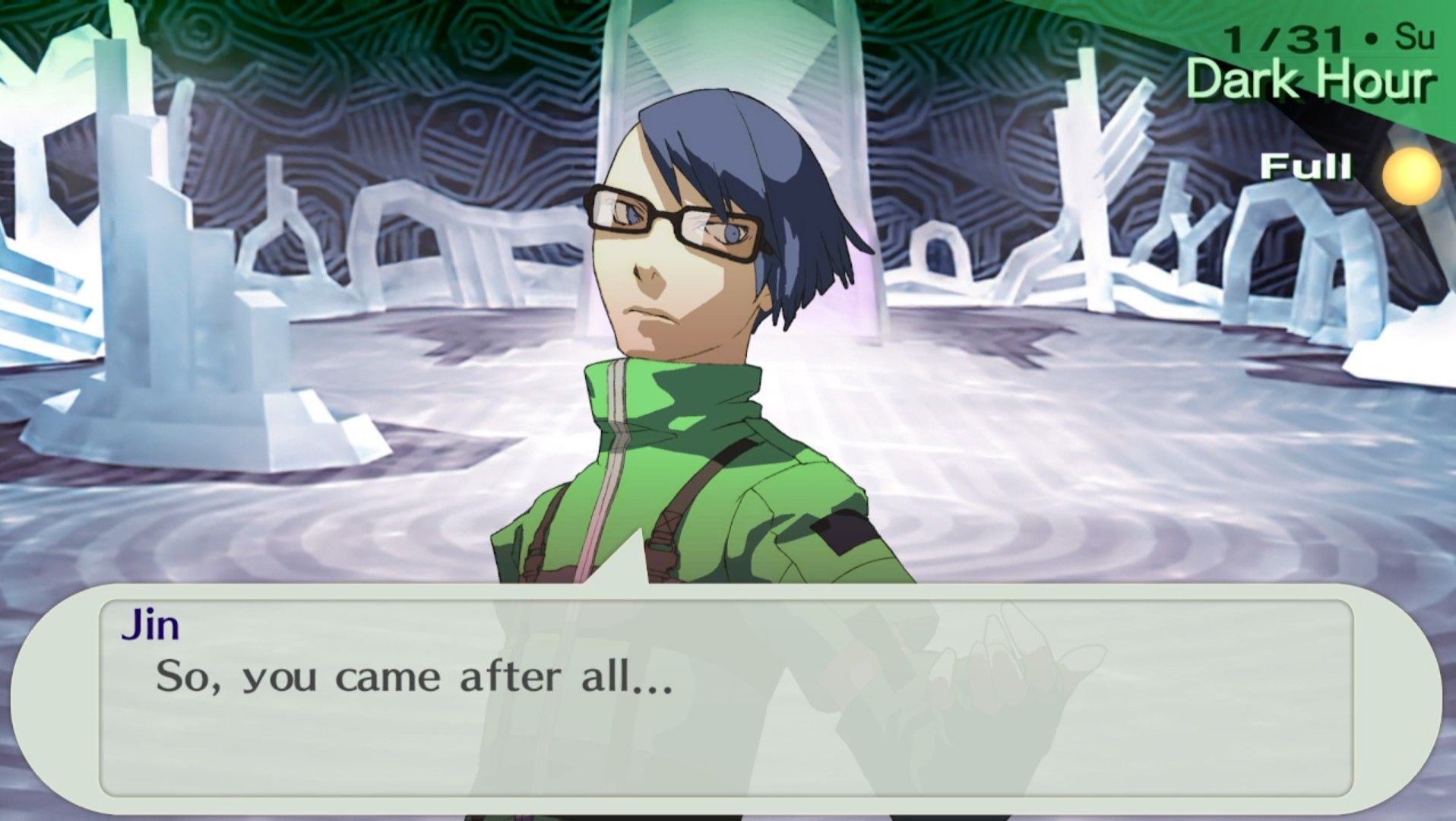 jin shirato when you arrive to fight him at the end of persona 3 portable
