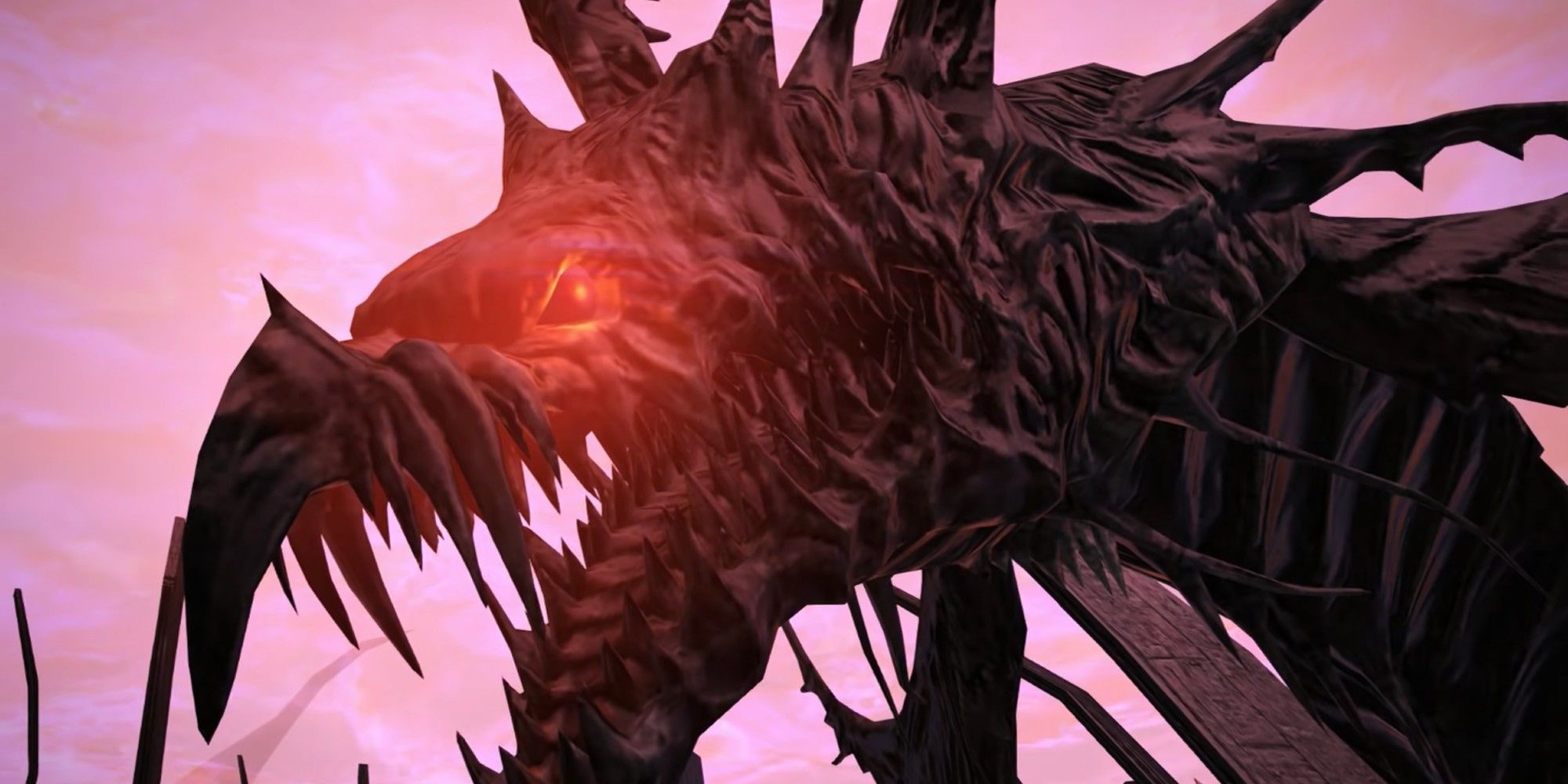The head of Midgardsormr reawakens and his eyes glow red