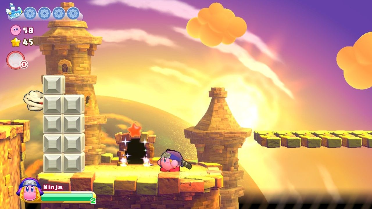 Kirby Nutty Noon Stage Two Hidden Star Door