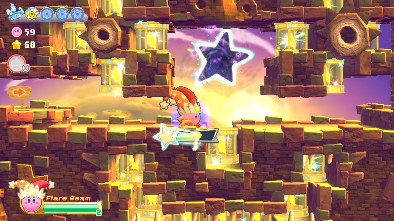 Kirby Nutty Noon Stage Two Star Portal