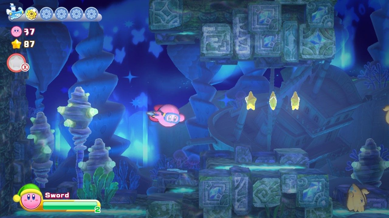 Kirby Onion Ocean Stage Four Swimming Through