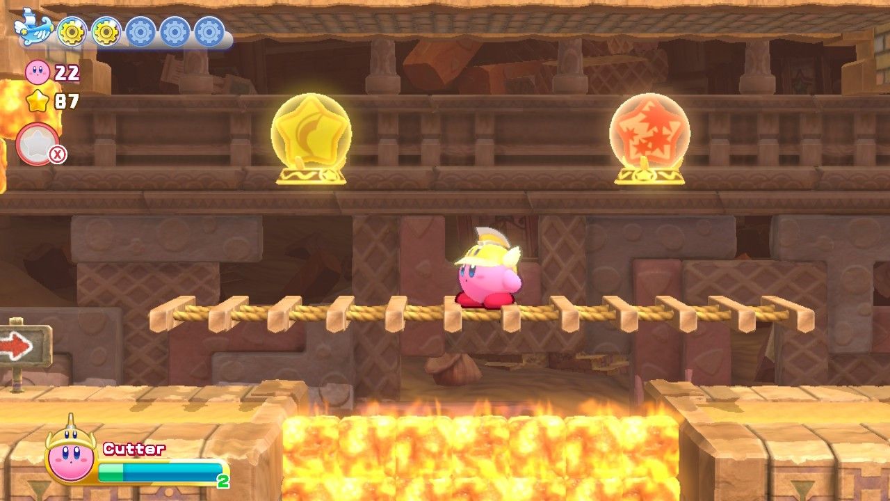 Kirby Raisin Ruins Stage Four Cutter Or Fire Copy Abilities