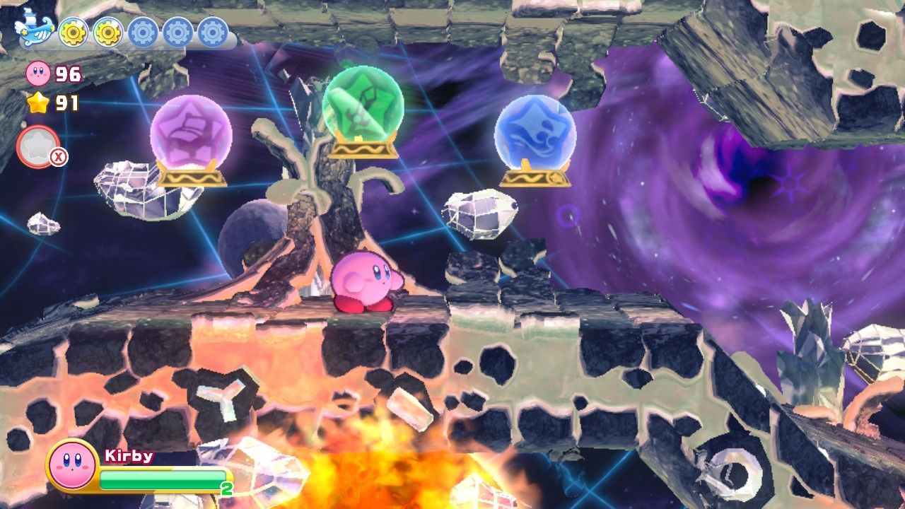 Kirby's Return To Dream Land Deluxe Dangerous Dinner Stage Three Copy Ability Choices