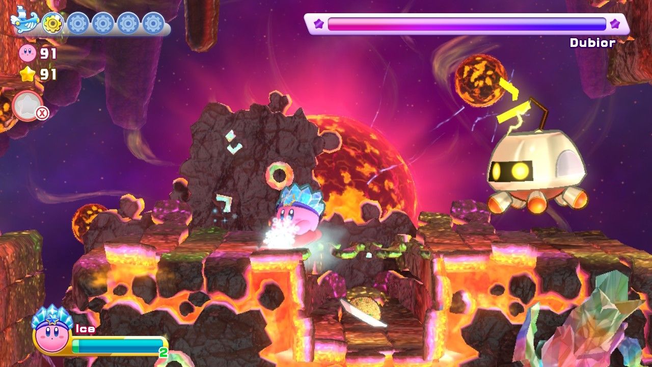 Kirby's Return To Dream Land Deluxe Dangerous Dinner Stage Three Dubior Boss Fight
