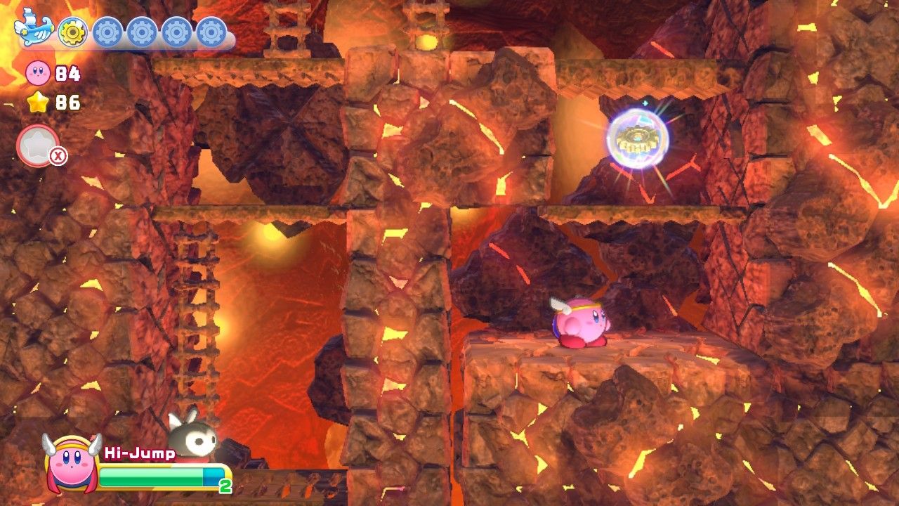 Kirby's Return To Dream Land Deluxe Dangerous Dinner Stage Two Kirby Beneath Energy Sphere
