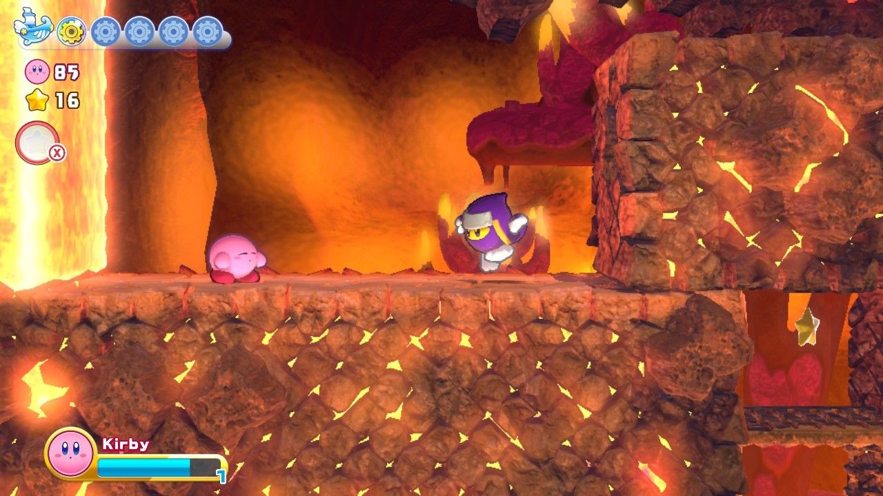 Kirby's Return To Dream Land Deluxe Dangerous Dinner Stage Two Second Section