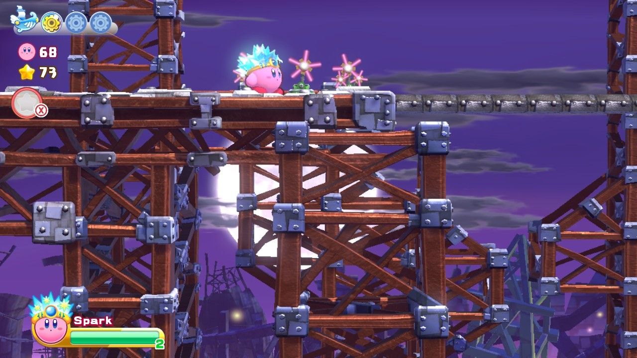 Kirby's Return To Dream Land Deluxe Egg Engines Stage One Fourth Section