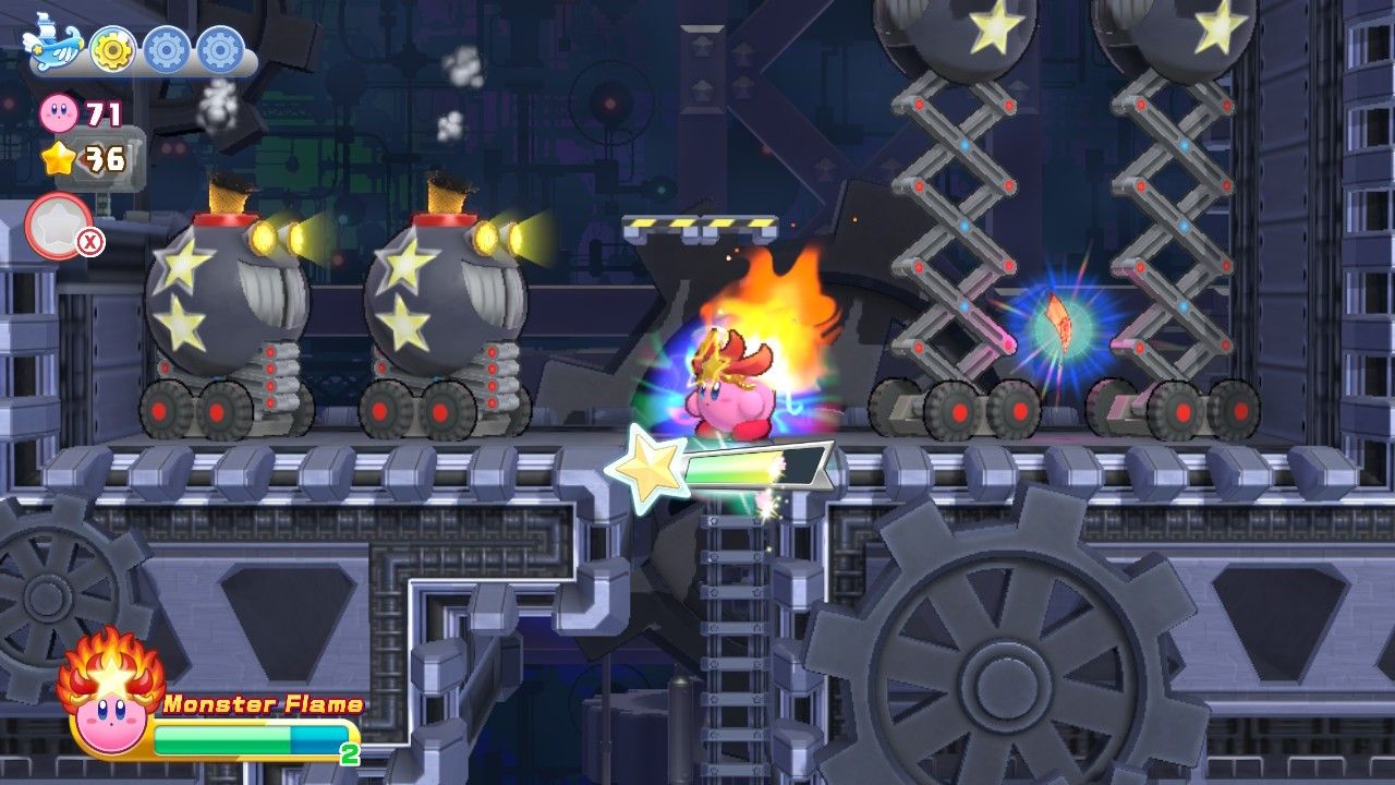 Kirby's Return To Dream Land Deluxe Egg Engines Stage One Kirby In Between Bomb Enemies
