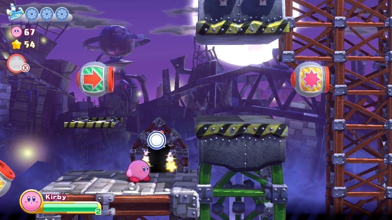 Kirby's Return To Dream Land Deluxe Egg Engines Stage One Kirby Outside Star Door