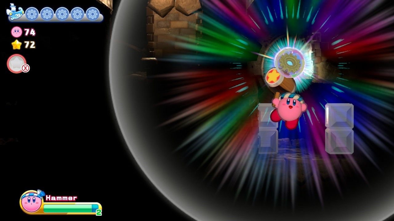 Kirby's Return To Dream Land Deluxe Egg Engines Stage Three Kirby Picks Up First Energy Sphere