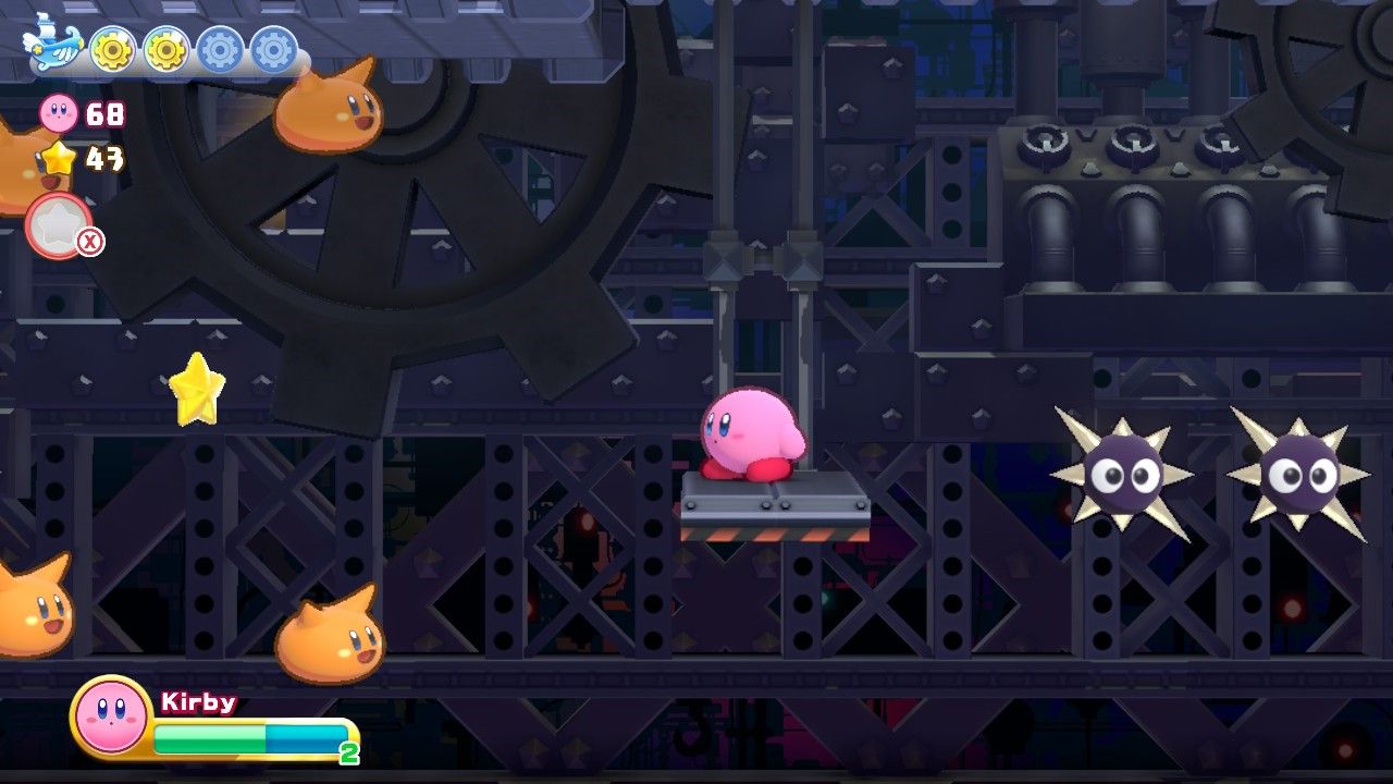 Kirby's Return To Dream Land Deluxe Egg Engines Stage Two About To Go Through Enemies