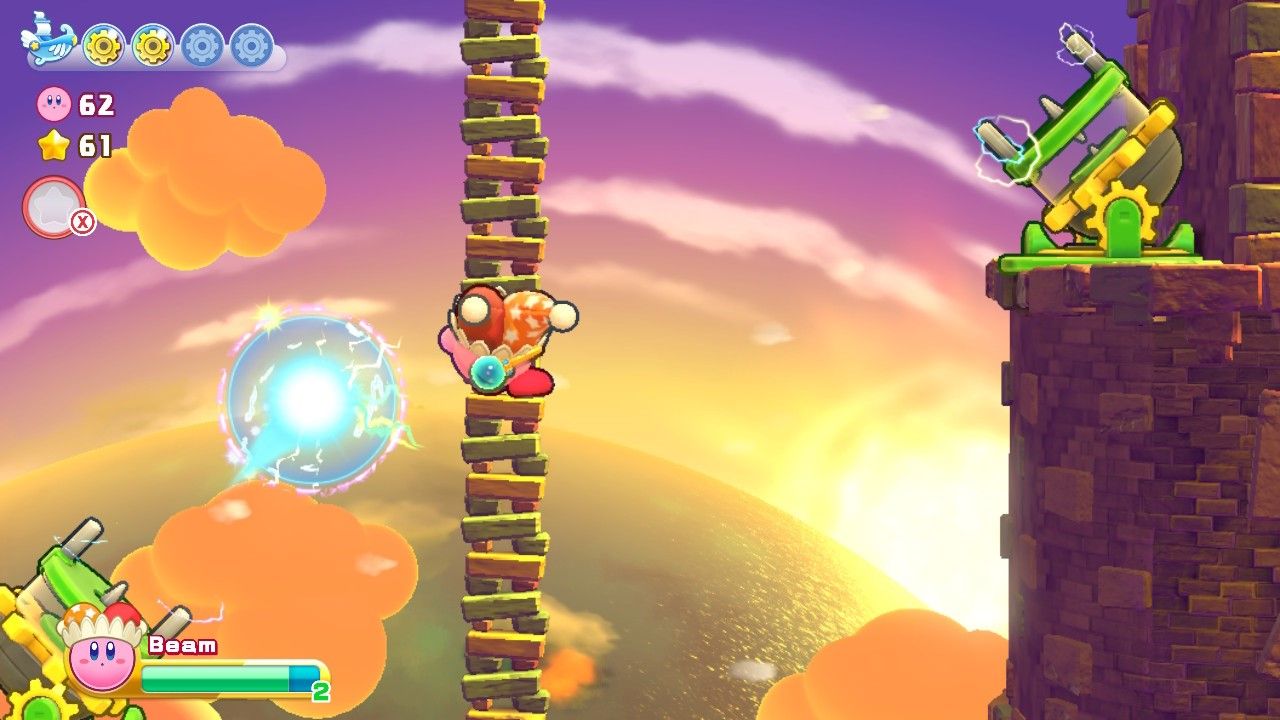 Kirby's Return To Dream Land Deluxe Nutty Noon Stage Three Cannons Both Sides