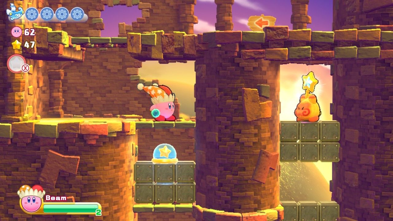 Kirby's Return To Dream Land Deluxe Nutty Noon Stage Three Enemy With Key