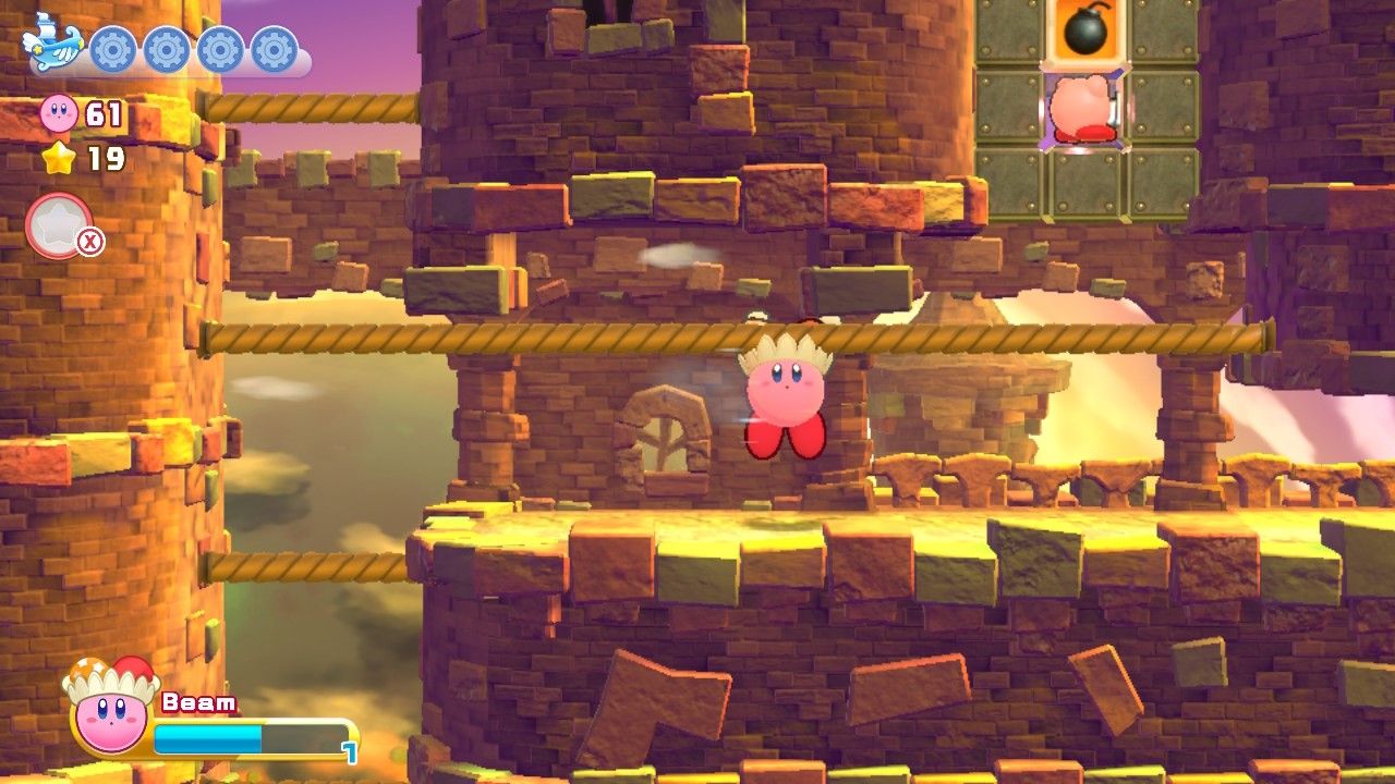 Kirby's Return To Dream Land Deluxe Nutty Noon Stage Three Kirby Finds Life-Up