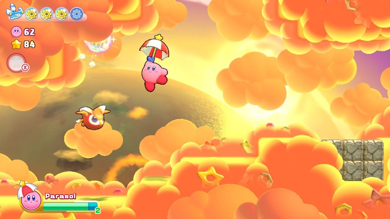 Kirby's Return To Dream Land Deluxe Nutty Noon Stage Three Last Energy Sphere