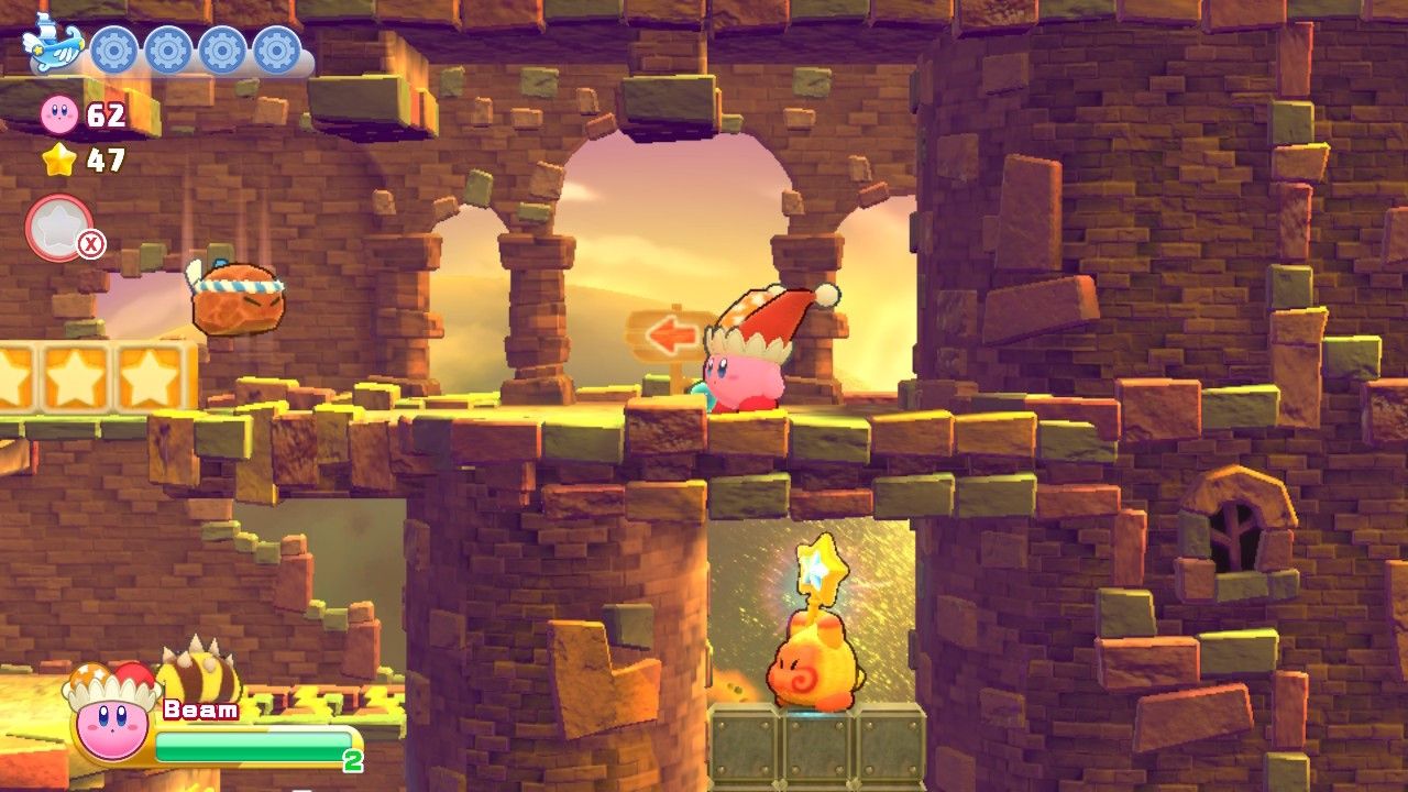 Kirby's Return To Dream Land Deluxe Nutty Noon Stage Three Third Section