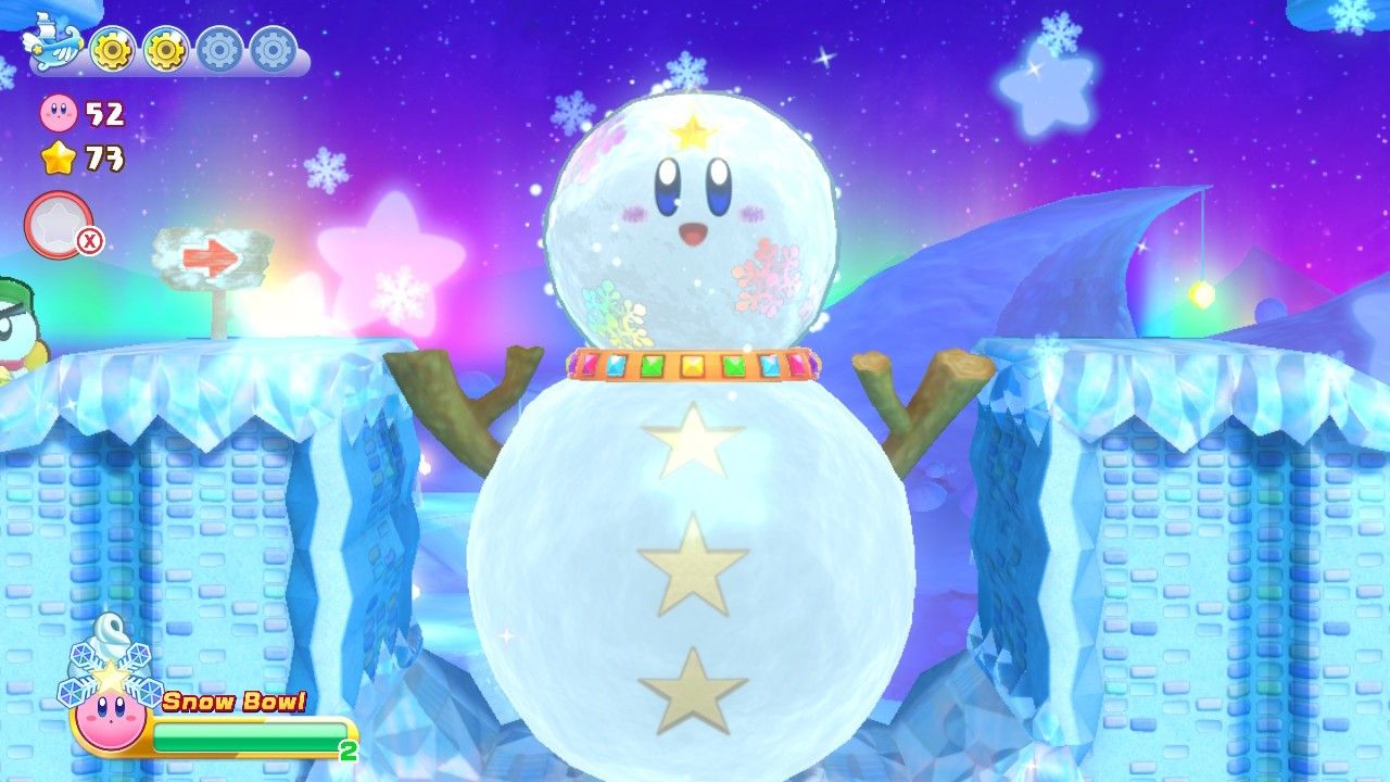 Kirby White Wafers Stage Four Kirby Makes A Snowman