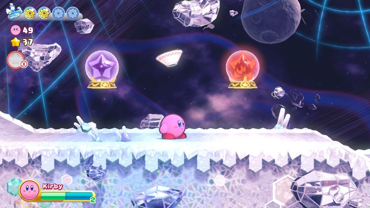 Kirby White Wafers Stage Two Ninja And Fire Copy Abilities
