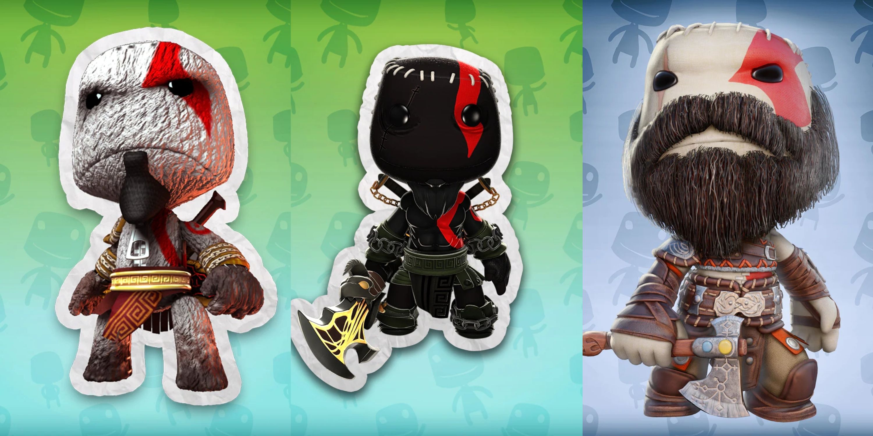 Kratos in Little Big Planet and Sackboy